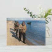 Kroyer - Drie vissers die een boot trekken Bedankkaart (Staand voorkant)