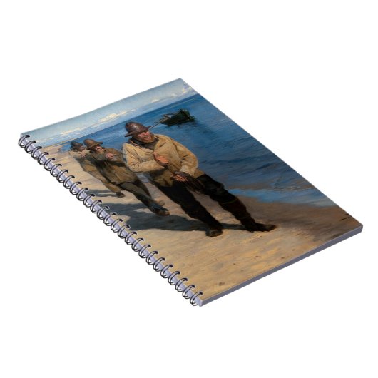 Kroyer - Drie vissers die een boot trekken Notitieboek (Rechterzijde)