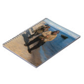 Kroyer - Drie vissers die een boot trekken Notitieboek (Linkerzijde)