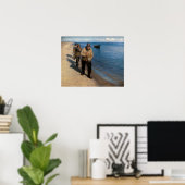 Kroyer - Drie vissers die een boot trekken Poster (Thuiskantoor)