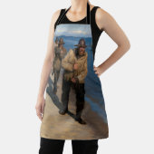 Kroyer - Drie vissers die een boot trekken Schort (Insitu)