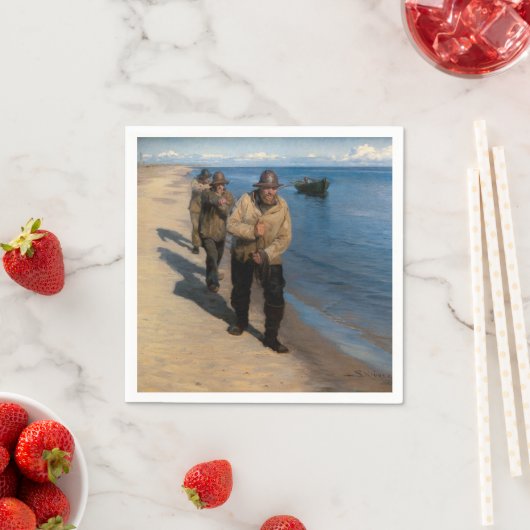 Kroyer - Drie vissers die een boot trekken Servet (Insitu)