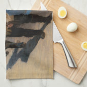 Kroyer - Drie vissers die een boot trekken Theedoek (Quarter Fold)