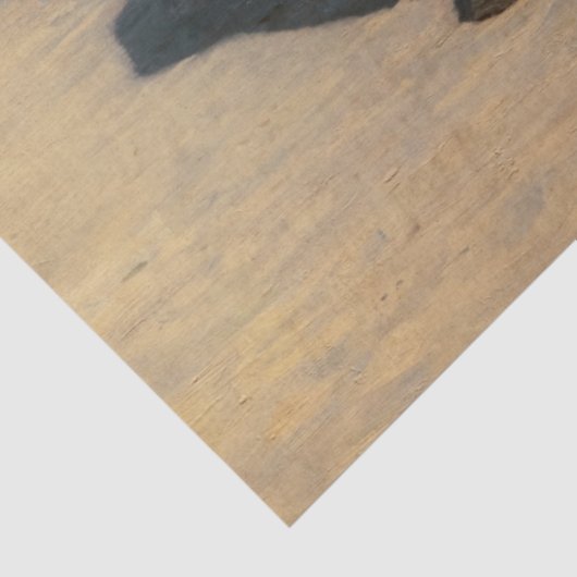 Kroyer - Drie vissers die een boot trekken Tissuepapier (Detail)