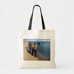 Kroyer - Drie vissers die een boot trekken Tote Bag