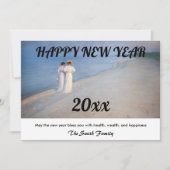 Kroyer - Happy New Year en Skagen Beach Feestdagenkaart (Voorkant)