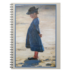 Kroyer - Klein meisje staand op het strand van Ska Notitieboek