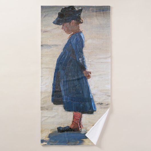 Kroyer - Little Girl op Skagen Beach Bad Handdoek (Badhanddoek)