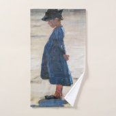Kroyer - Little Girl op Skagen Beach Bad Handdoek (Handdoek)