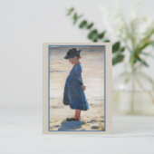 Kroyer - Little Girl op Skagen Beach Briefkaart (Staand voorkant)