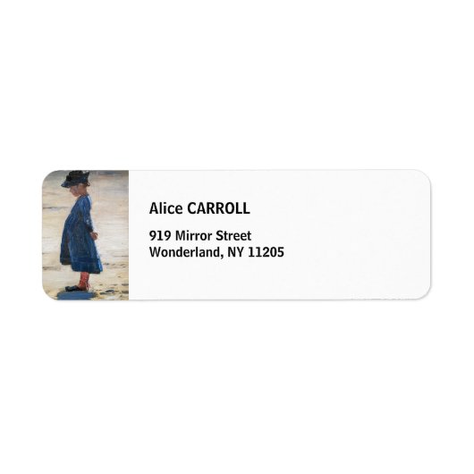 Kroyer - Little Girl op Skagen Beach Etiket (Voorkant)