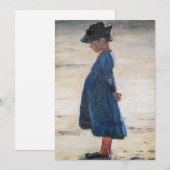 Kroyer - Little Girl op Skagen Beach Kaart (Voorkant / Achterkant)