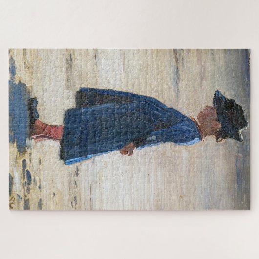 Kroyer - Little Girl op Skagen Beach Legpuzzel (Horizontaal)