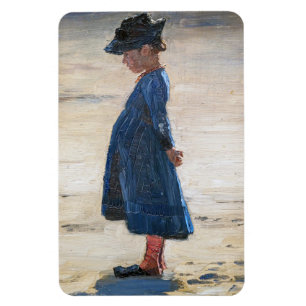 Kroyer - Little Girl op Skagen Beach Magneet