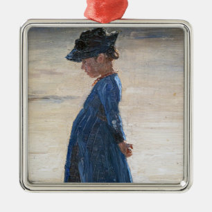 Kroyer - Little Girl op Skagen Beach Metalen Ornament