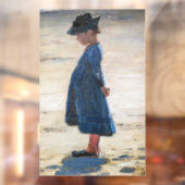Kroyer - Little Girl op Skagen Beach Raamsticker (Vel 2)
