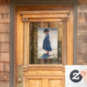 Kroyer - Little Girl op Skagen Beach Raamsticker (Huis Deur)