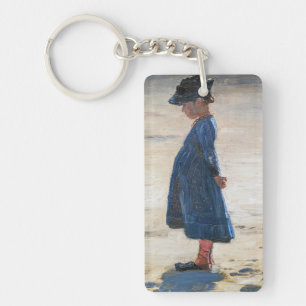 Kroyer - Little Girl op Skagen Beach Sleutelhanger