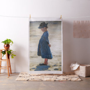 Kroyer - Little Girl op Skagen Beach Stof