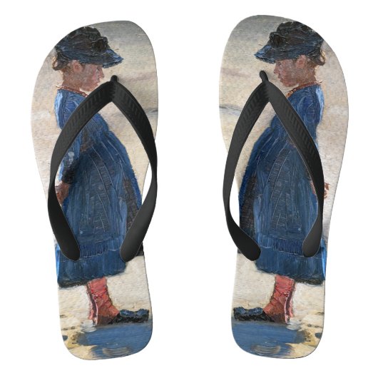 Kroyer - Little Girl op Skagen Beach Teenslippers (Voetbed)