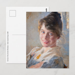 Kroyer - Portret van de vrouw van de kunstenaar Ma Briefkaart