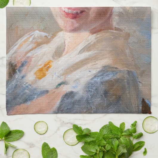 Kroyer - Portret van de vrouw van de kunstenaar Ma Theedoek (Gevouwen)