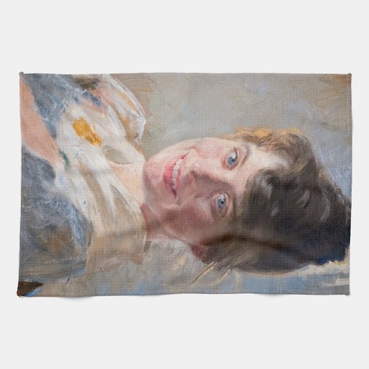 Kroyer - Portret van de vrouw van de kunstenaar Ma Theedoek (Horizontaal)