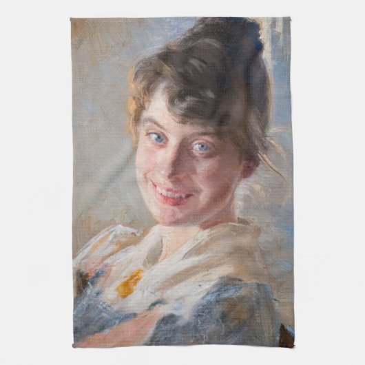 Kroyer - Portret van de vrouw van de kunstenaar Ma Theedoek (Verticaal)