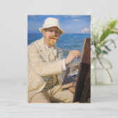 Kroyer - Self-Portreit in Skagen Beach Bedankkaart (Staand voorkant)