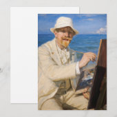 Kroyer - Self-Portreit in Skagen Beach Bedankkaart (Voorkant / Achterkant)