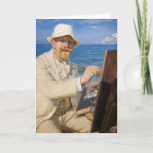Kroyer - Self-Portreit in Skagen Beach Kaart (Voorkant)