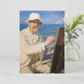 Kroyer - Self-Portreit in Skagen Beach Kaart (Staand voorkant)