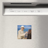 Kroyer - Self-Portreit in Skagen Beach Magneet (Insitu (Vaatwasser))