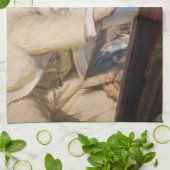 Kroyer - Self-Portreit in Skagen Beach Theedoek (Gevouwen)