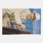 Kroyer - Self-Portreit in Skagen Beach Theedoek (Horizontaal)