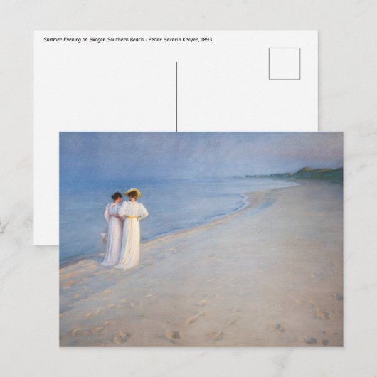 Kroyer - Summer Evening on Skagen Beach Briefkaart (Voorkant / Achterkant)
