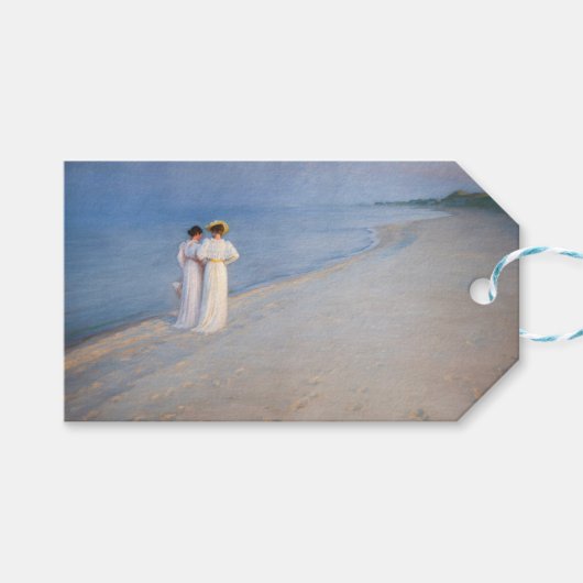 Kroyer - Summer Evening on Skagen Beach Cadeaulabel (Voorkant (Horizontaal))