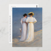 Kroyer - Summer Evening on Skagen Beach Closeup Briefkaart (Voorkant / Achterkant)
