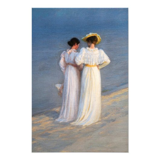 Kroyer - Summer Evening on Skagen Beach Closeup Foto Afdruk (Voorkant)