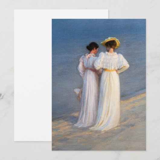 Kroyer - Summer Evening on Skagen Beach Closeup Kaart (Voorkant / Achterkant)