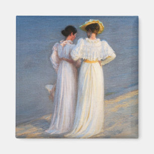 Kroyer - Summer Evening on Skagen Beach Closeup Magneet