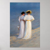 Kroyer - Summer Evening on Skagen Beach Closeup Poster (Voorkant)