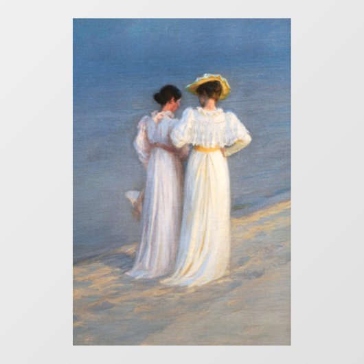 Kroyer - Summer Evening on Skagen Beach Closeup Raamsticker (Vel)