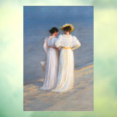 Kroyer - Summer Evening on Skagen Beach Closeup Raamsticker (Vel 3)
