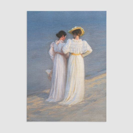 Kroyer - Summer Evening on Skagen Beach Closeup Tissuepapier