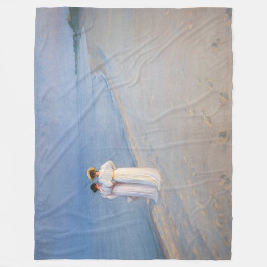 Kroyer - Summer Evening on Skagen Beach Fleece Deken (Voorkant)