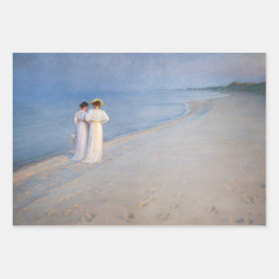 Kroyer - Summer Evening on Skagen Beach Inpakpapier Vel