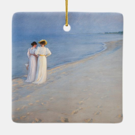 Kroyer - Summer Evening on Skagen Beach Keramisch Ornament (Achterkant)