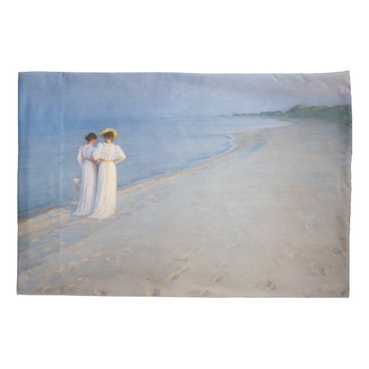 Kroyer - Summer Evening on Skagen Beach Kussensloop (Achterkant)