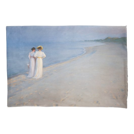 Kroyer - Summer Evening on Skagen Beach Kussensloop (Voorkant)
